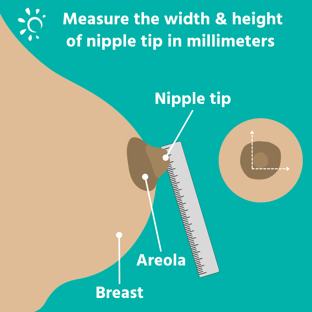 Flange and breast shield size guide