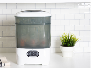 Baby Brezza bottle sterilizer and dryer for fast and easy bottle cleaning
